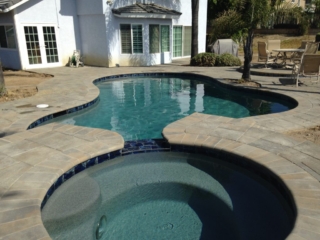 Pavers around pool