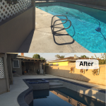 before after pool with spa add on