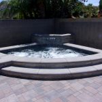 Corner Spa Water feature pavers