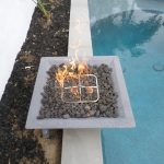 firepit on pool coping