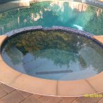 Spa and Pool channel drain dam wall top tile