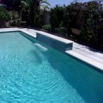 Pool waterfeature sheet flow