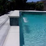 pool waterfeature coping concrete deck