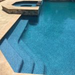 Pool spa entry steps blue radiance
