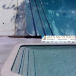 before and after new pool trim tiles