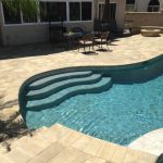 Pool with steps and pavers