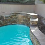 Pool with water feature