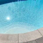 Pool & White plaster - steps coping