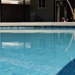 Pool & White plaster - coping - Pavers