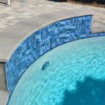 Pool water feature sheet flow
