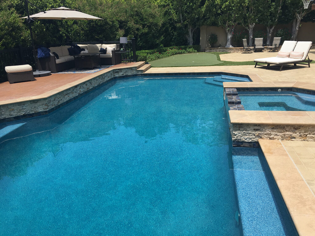 Alan Smith Pool Plastering & Remodeling | Laguna Hills Full Backyard with BBQ
